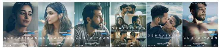 Posters of Deepika Padukone Starrer Amazon Original Movie Gehraiyaan unveiled on the actor’s birthday