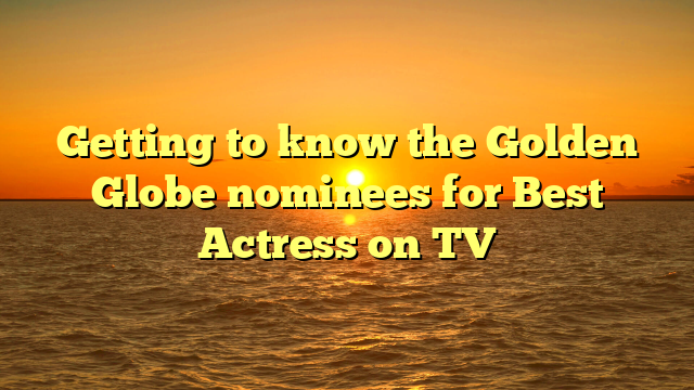 Getting to know the Golden Globe nominees for Best Actress on TV