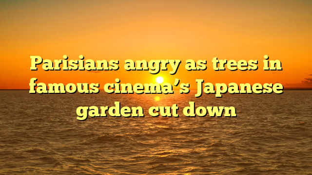 Parisians angry as trees in famous cinema’s Japanese garden cut down