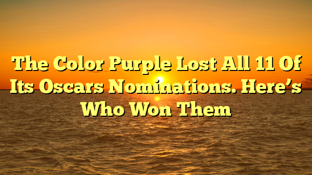 The Color Purple Lost All 11 Of Its Oscars Nominations. Here’s Who Won Them